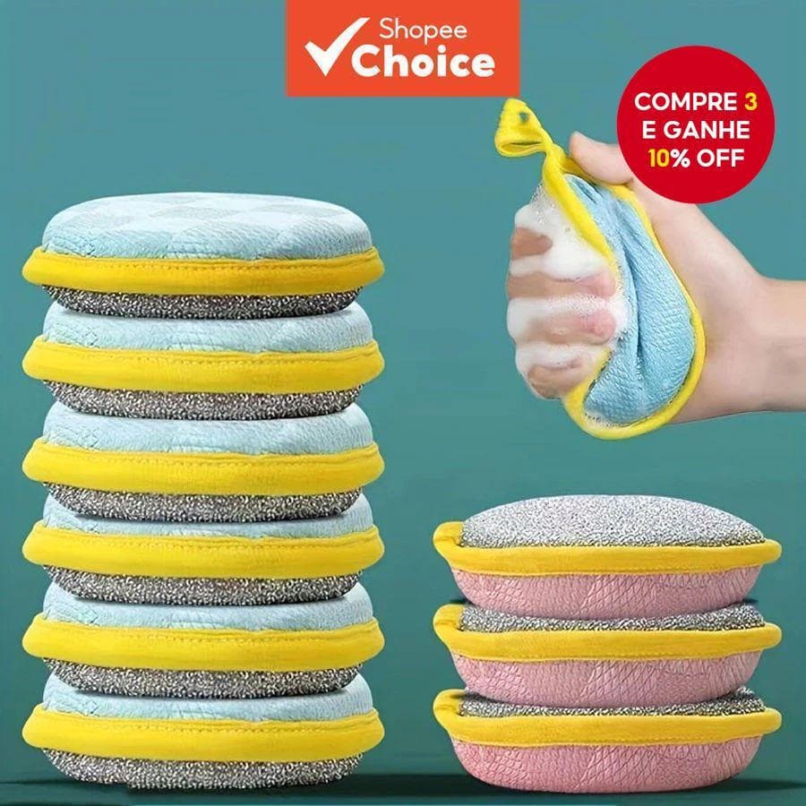 Esponjas Dupla-Face para Lavar Louça - Perfeitas para Limpeza Doméstica e Utensílios de Cozinha! Para hotéis e