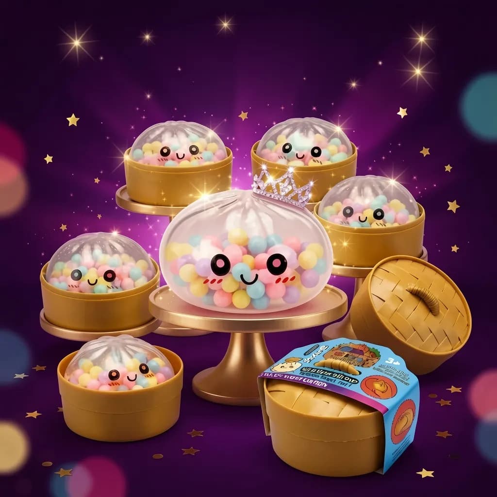 Dumpling Squishy Caixa Misteriosa Mole Estresse Grande Fofa Brinquedo Sensorial Fidget Bao Chinês