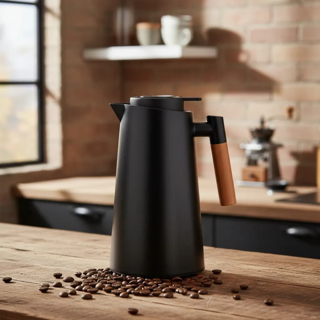 Garrafa Térmica Apeximp 1L Com Termômetro Digital Preto