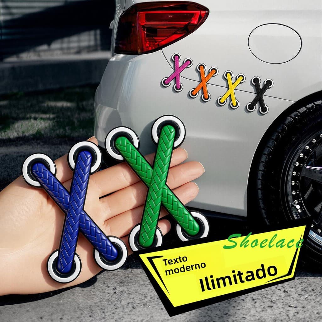 Adesivo tridimensional para decoração de cadarço, carro, motocicleta, No. 9 arranhões de bloco de decalque de corpo de a