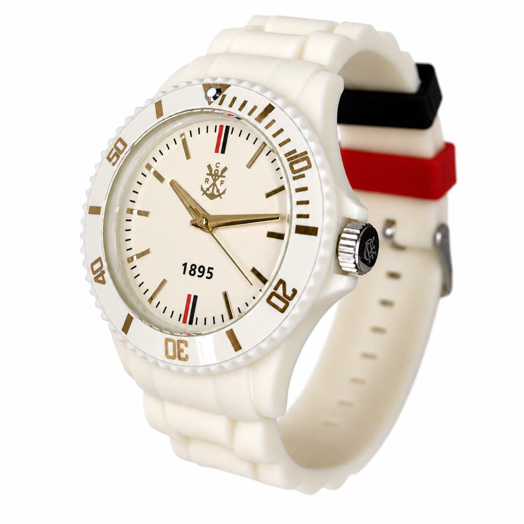 Relógio Flamengo Feminino Oficial Pulseira Borracha FLA-003-2