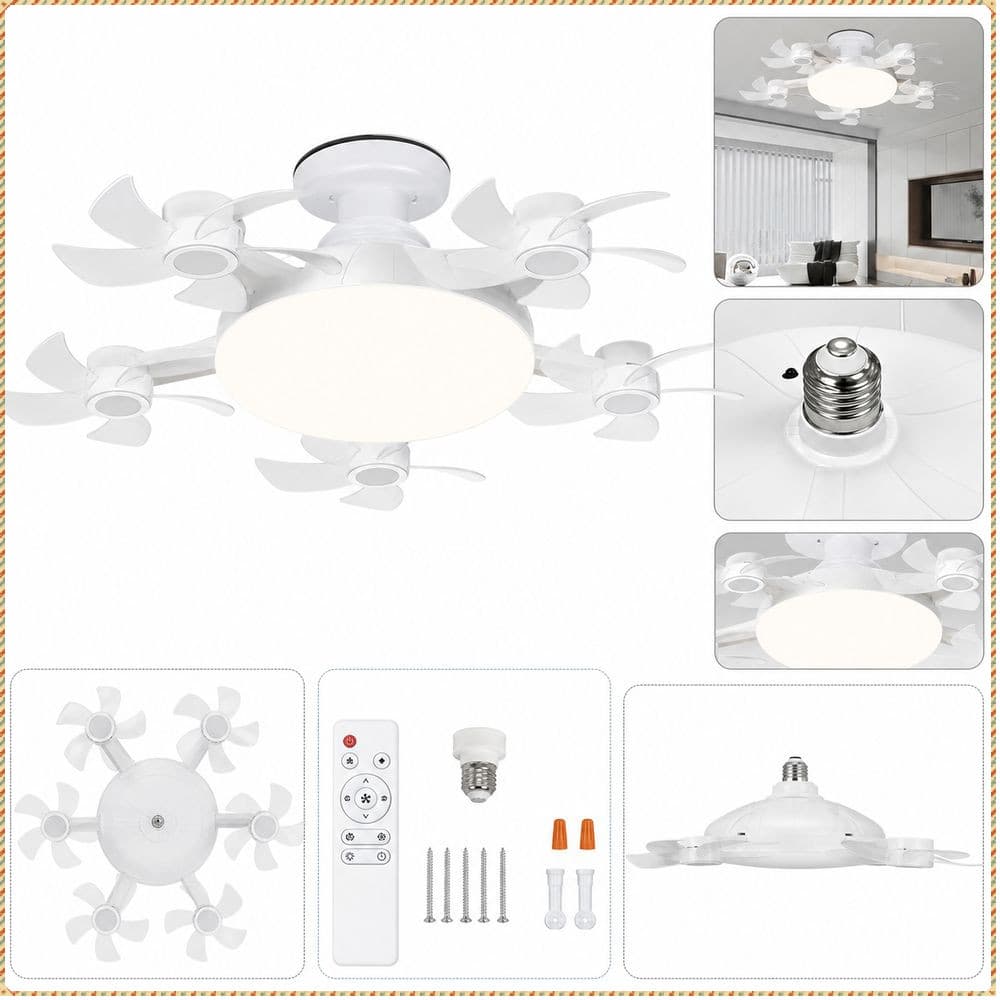 Parafuso  Na Luz Do Ventilador , De Iluminação Regulável De Teto De Montagem , Lâmpada De LED De Controle Remoto