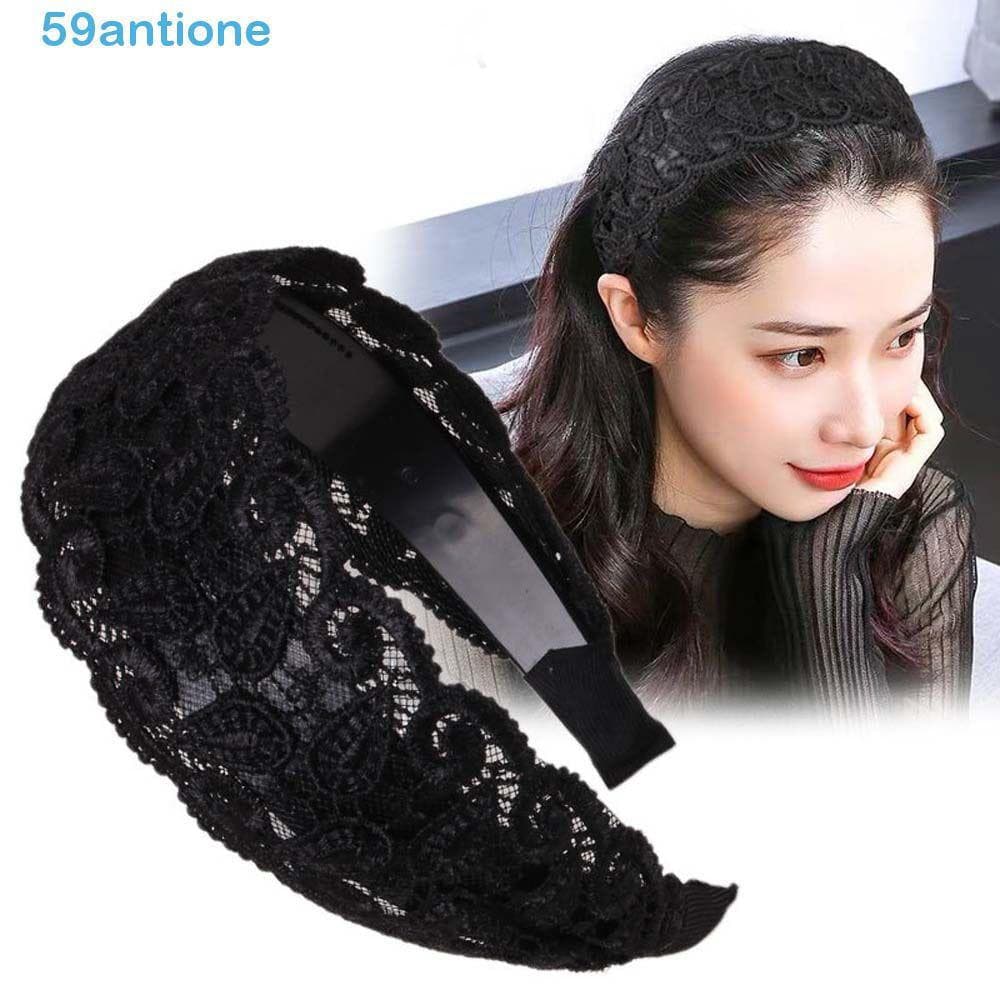 ANTIONE Feminino Cabelo Hoop Headwear Na Moda Flor Oco Antiderrapante Lavagem Rosto Bandana