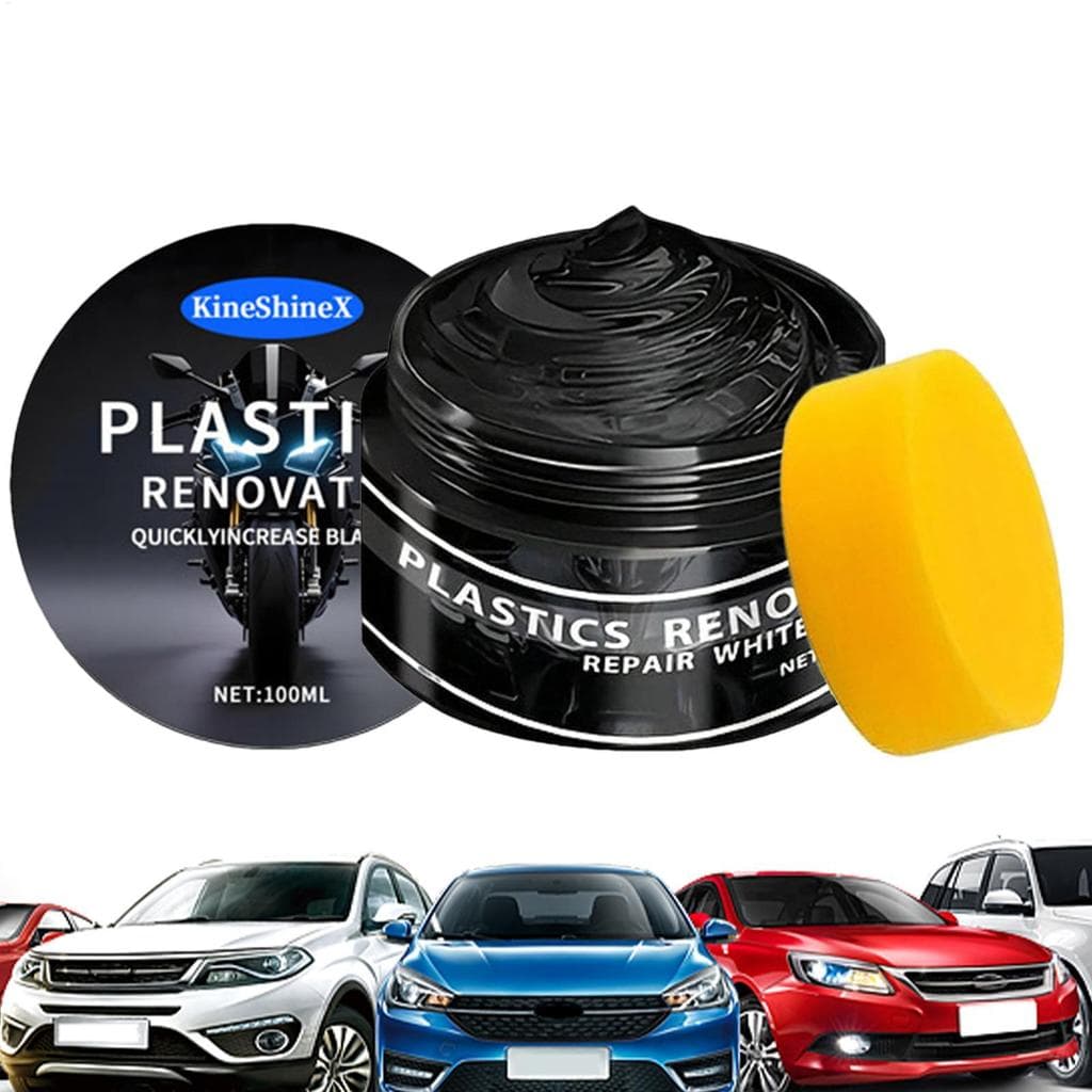 Restaurador De Guarnição De Carro Preto 100ML , Cera De Renovação De Plástico , Interior Para Painel De Pintura De Couro