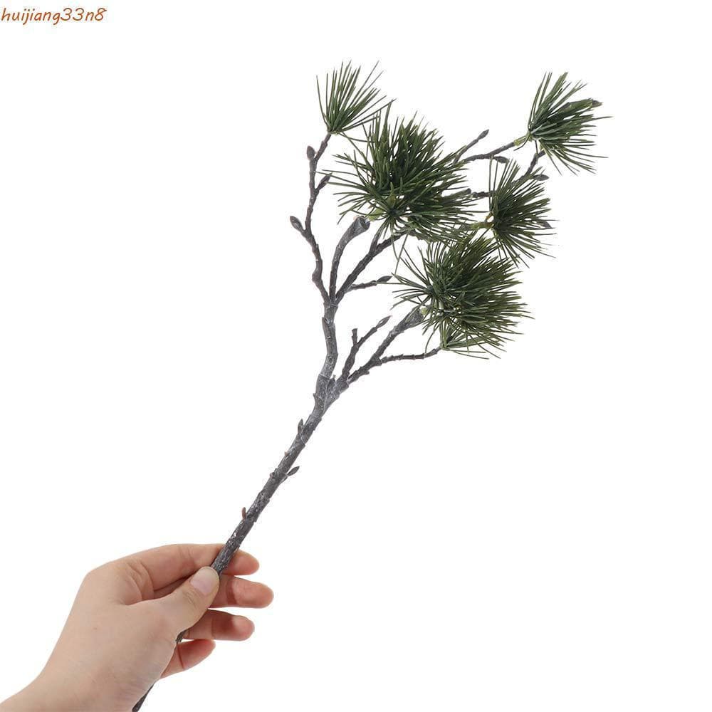 Ramo De Pinheiro Artificial HUIJIANG , Plantas Realistas De Plástico Falsas Verdes De Luxo Elegantes