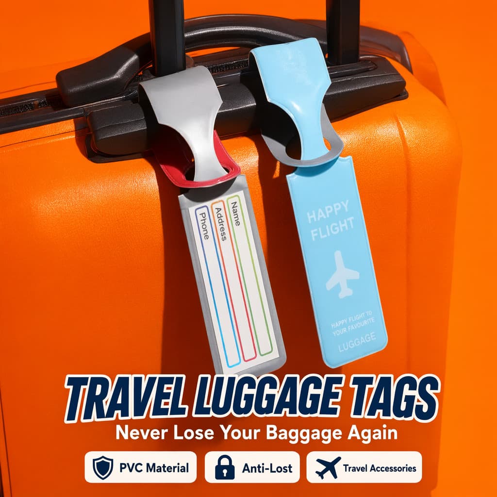 Conveniente Portátil Doce Cor Mala De Viagem Etiqueta De Bagagem Endereço Nome Titular Embarque Acessórios