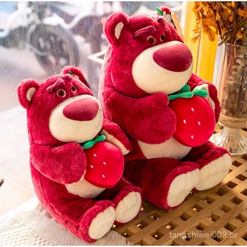 Pelúcia Lotso com Morango 42 CM Premium Brinquedo Ideal para Presente Envio Imediato