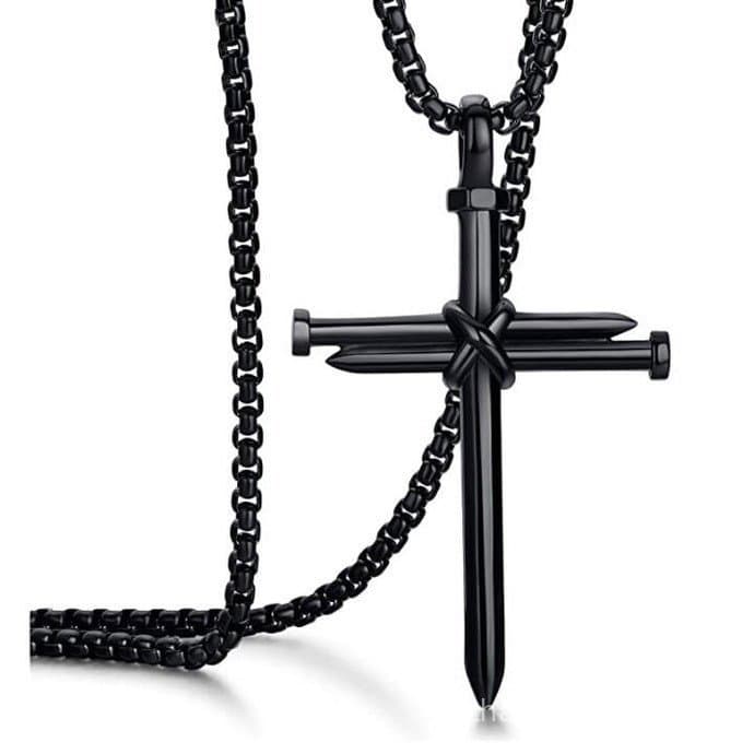 Colares Vintage Com Pingente De Cruz De Unha Para Homens , Igreja Cristã , Presentes De Batismo , Acessórios De Joias Ma