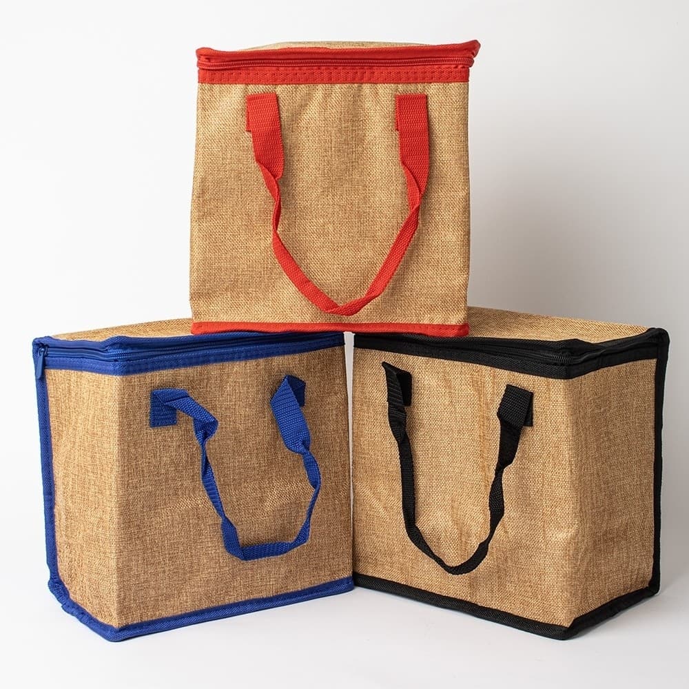 Bolsa Térmica de Linho 14L Premium Reutilizável Lancheira Piquenique Praia Passeios Viagens Trabalho