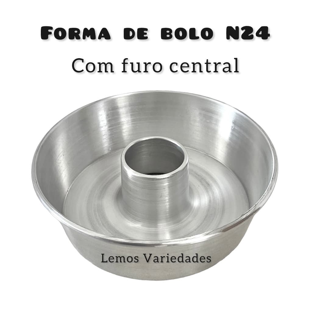 Forma de Bolo N24 Com Furo Central Ideal Para Churrasqueira de Fogão
