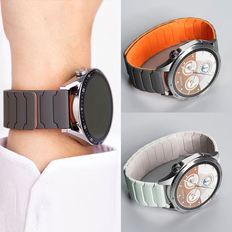 18mm 22mm 20mm Pulseira de Silicone Magnética para Garmin Venu 4 45mm 41mm 3S 3 Forerunner 570 265 255 245 158 55 165 26