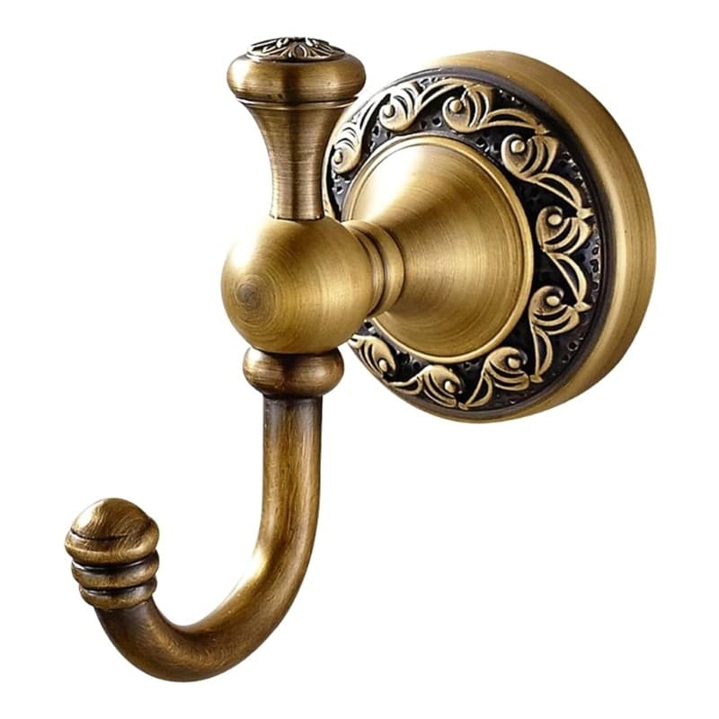 Gancho De Robe De Latão Aconchegante Com Gravura Ornamental , Resistente , Acabamento À Prova D'água , Solução De Suspen
