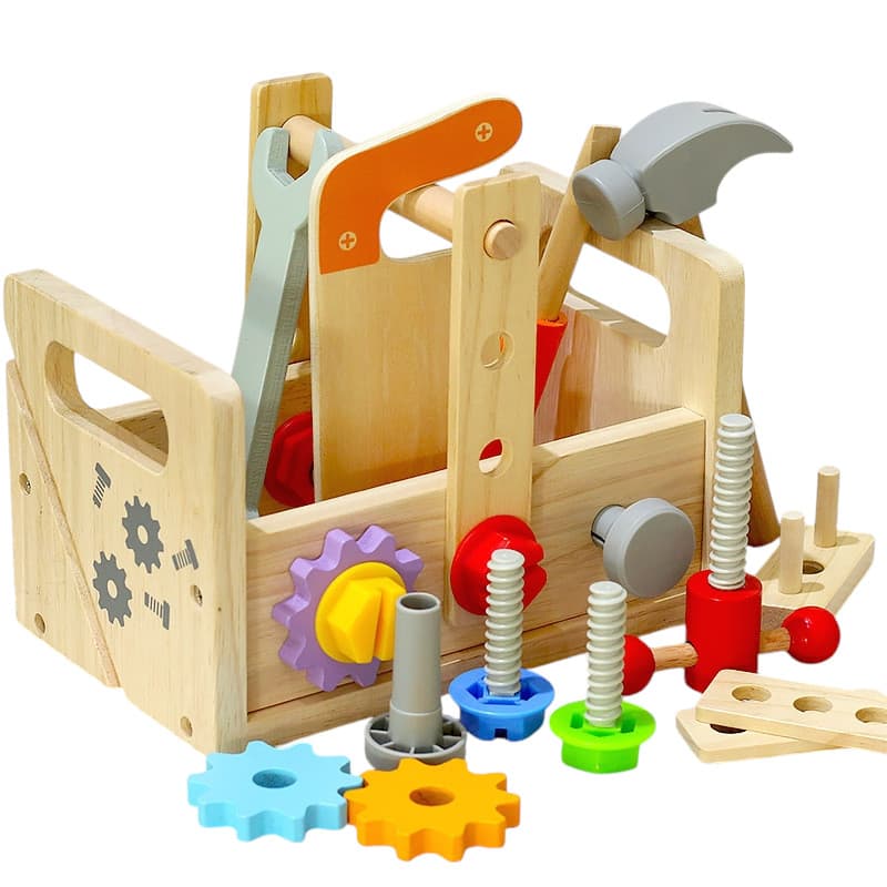 Brinquedo Caixa de Ferramentas Infantil Madeira Completa