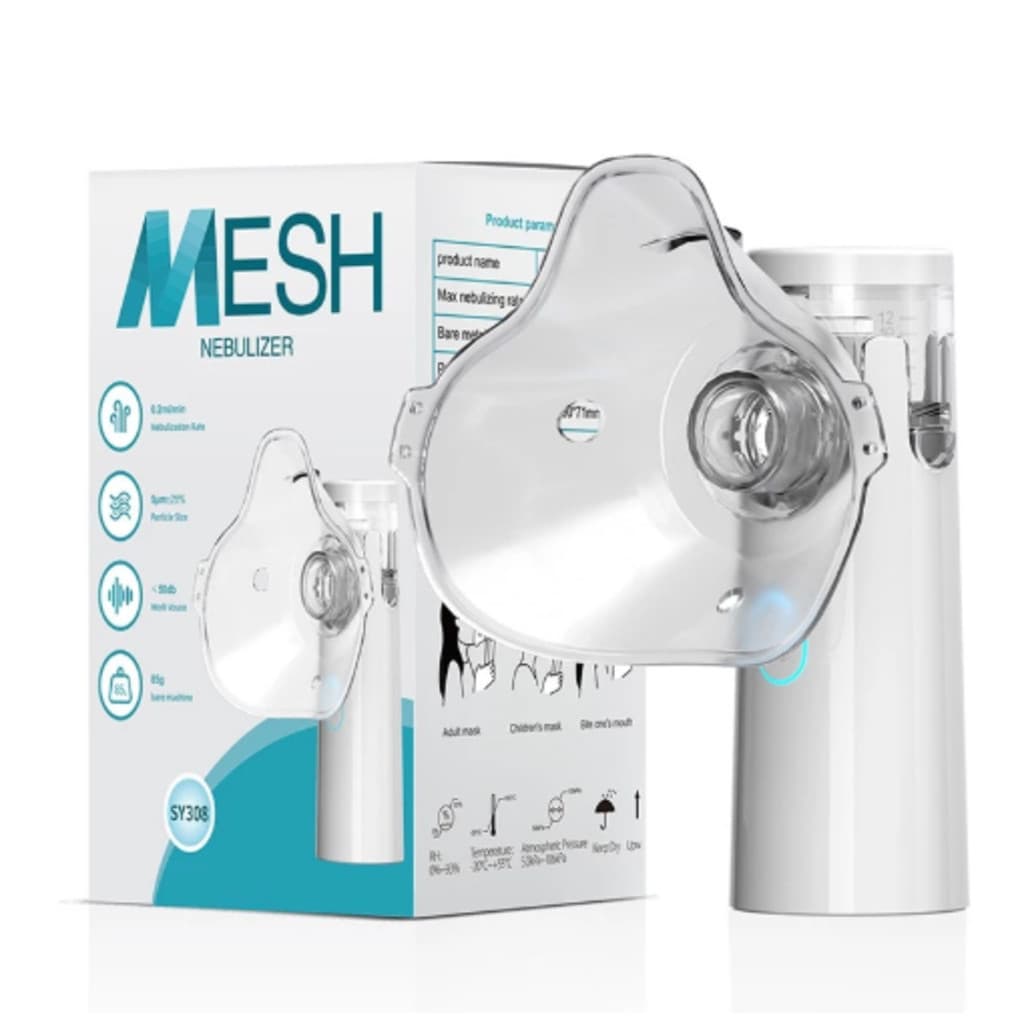 Máquina Nebulizadora Portátil Inalador Nebulizador Adulto Infantil Silencioso atlas