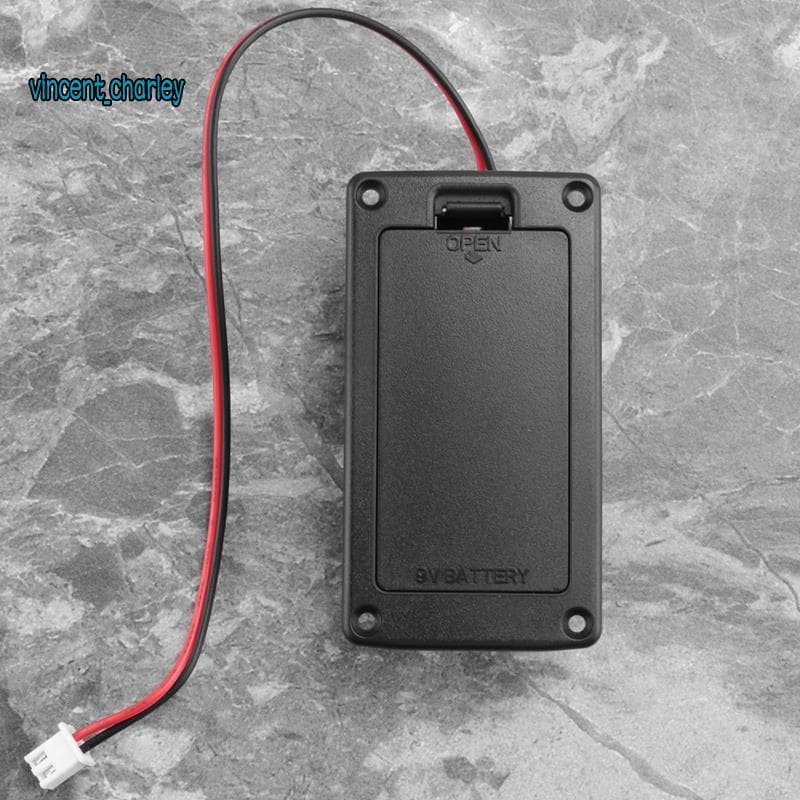 9V Montagem Plana Guitarra Captador Ativo Bateria Capa Segurar Caixa De Armazenamento De Para Acessório De Elétrica
