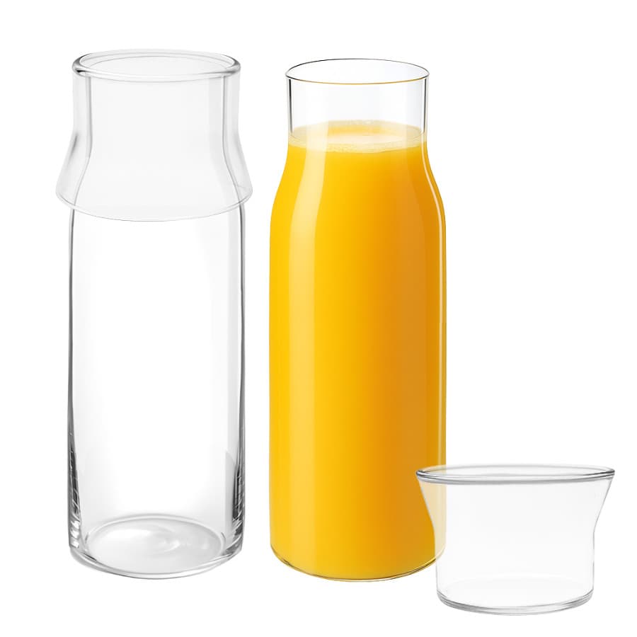 Jarra Decanter Moringa 400ml Com Copo 110ml Água Suco Transparente Resistente