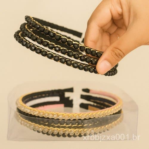Kit com 2 Tiaras de Pedrarias Finas – Elegantes e Confortáveis