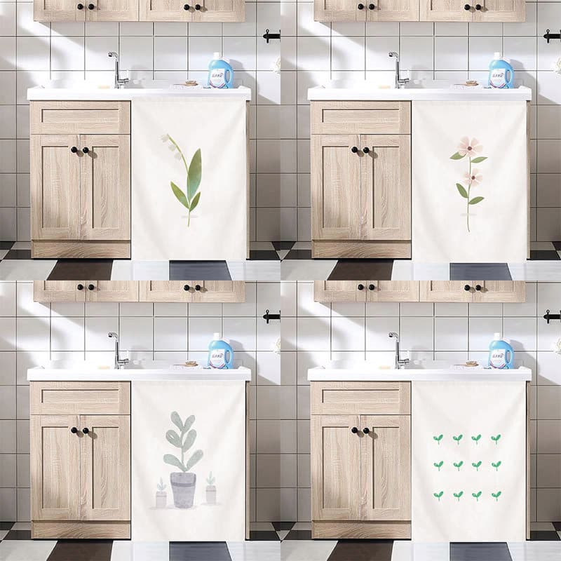 Armário máquina de lavar roupa bloqueio cortina sapato armário estante cozinha janela tecido porta cortina varanda Semi-
