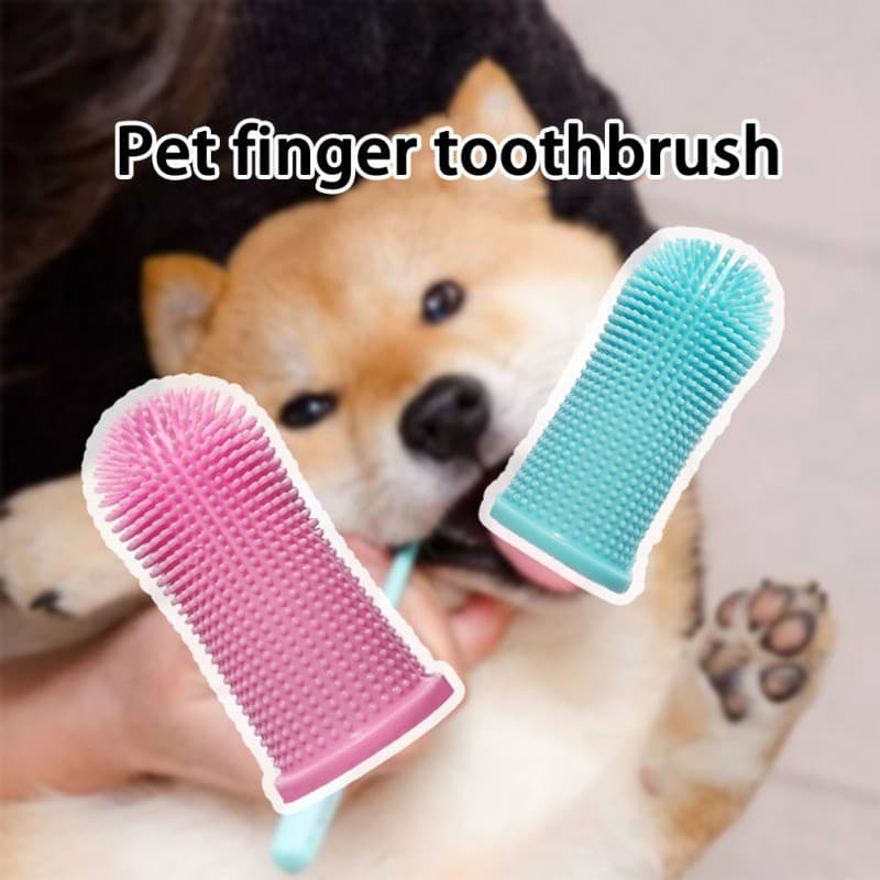 Escova De Dentes De Silicone Para Animais De Estimação/Dedo/Cão/Gato
