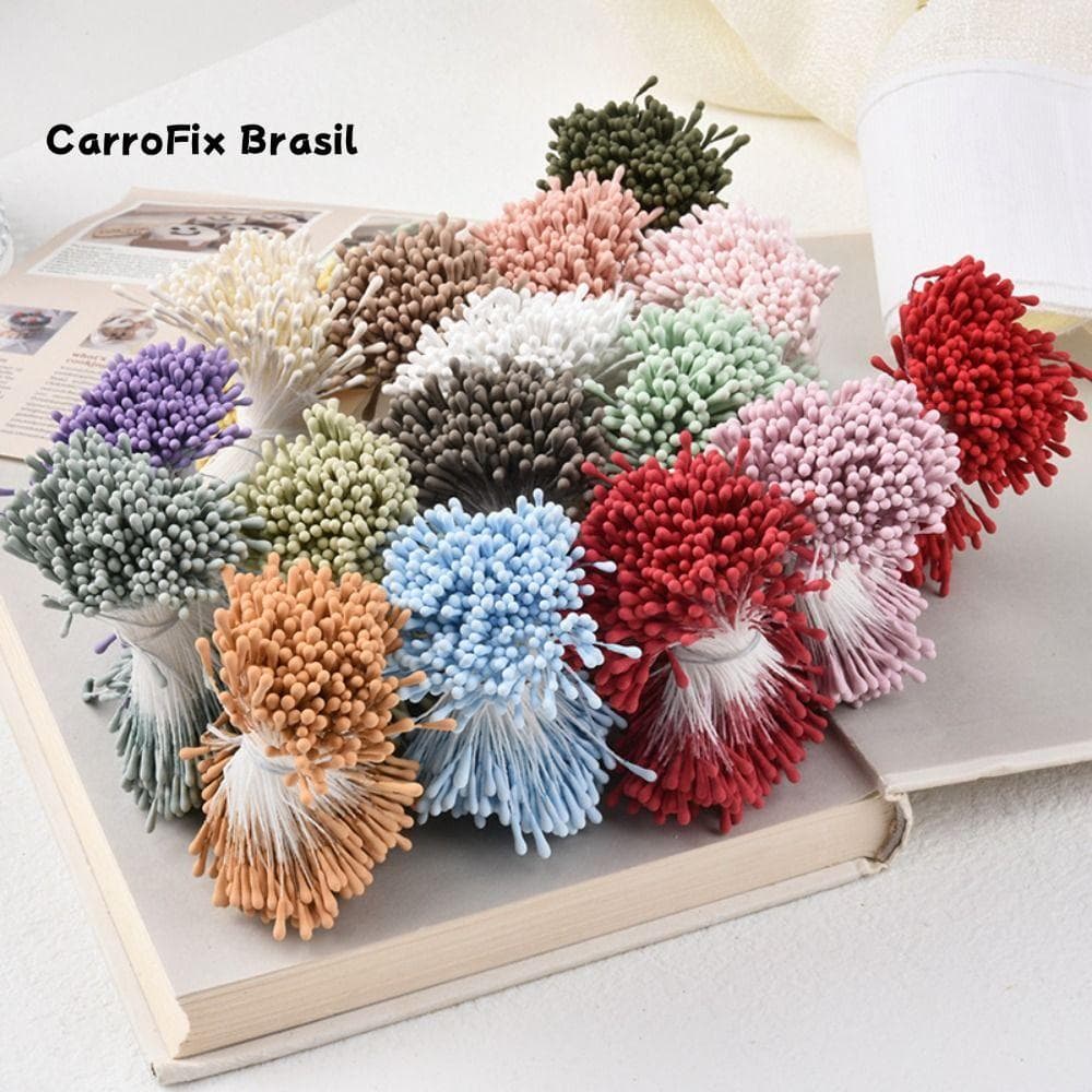WWAX 400 Pcs Pistil De Pêssego , 6 Cm Waterdrop Pistilo Artificial , Plástico Damasco Flor Flores De Seda
