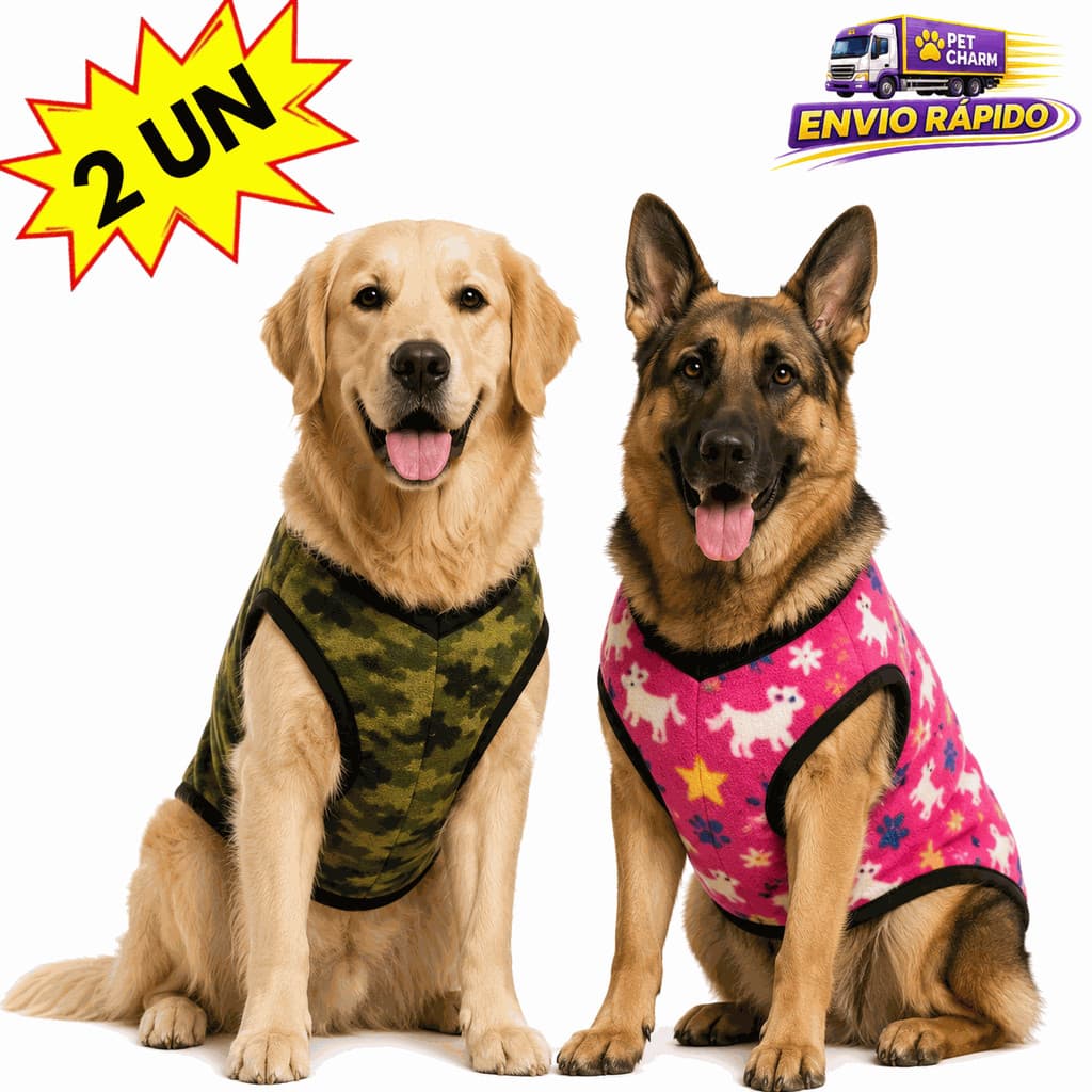 Kit 2 Roupinha N11 Para Cachorro Médio Grande Porte Roupa Pet Frio