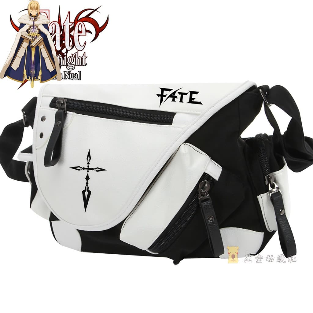 Anime mensageiro saco destino ficar noite mercadoria ombro saco de escola sabre masculino feminino mochila saco de lona