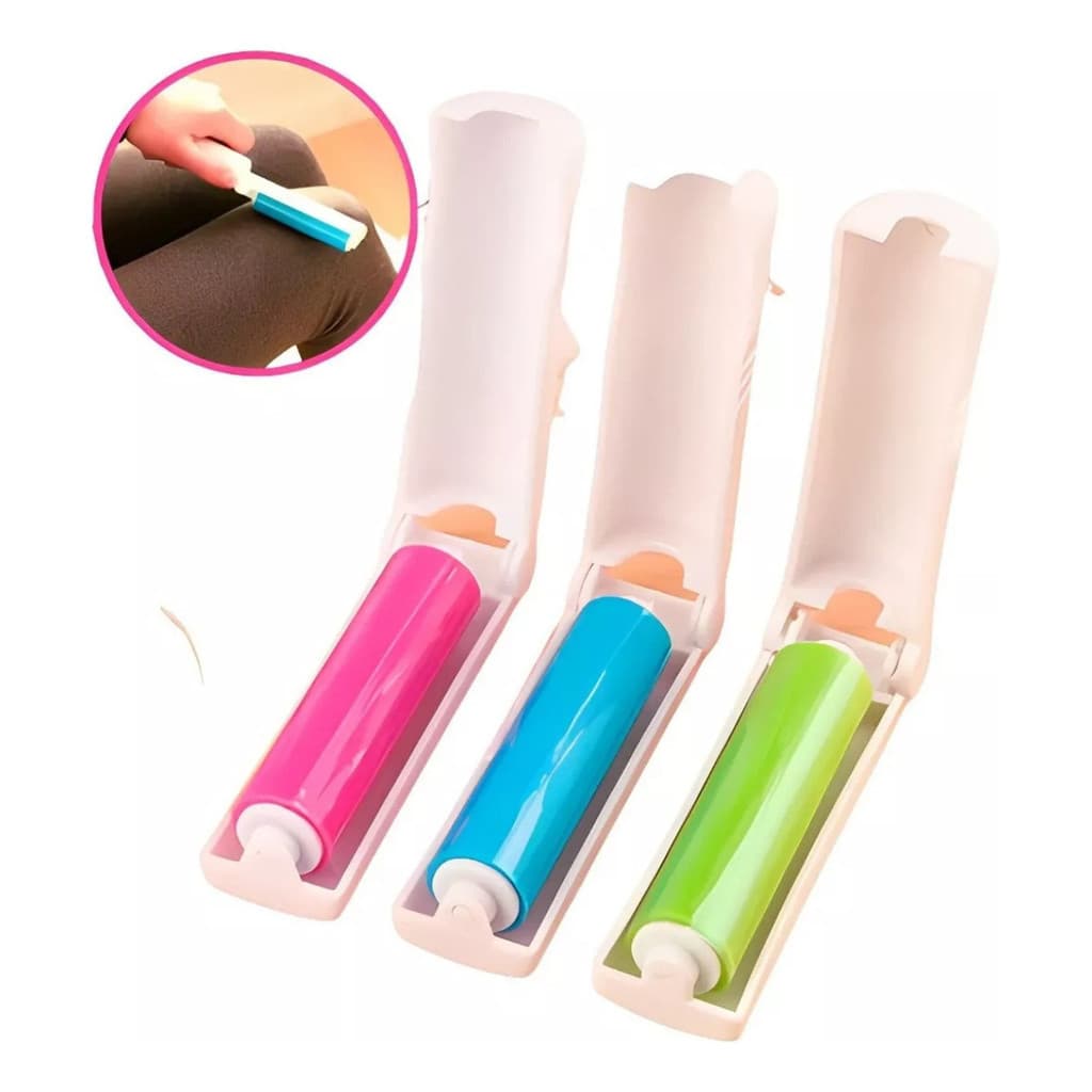 Kit 10 Rolo Tira Pelo De Roupa Cães Gatos Rolinho Lavável