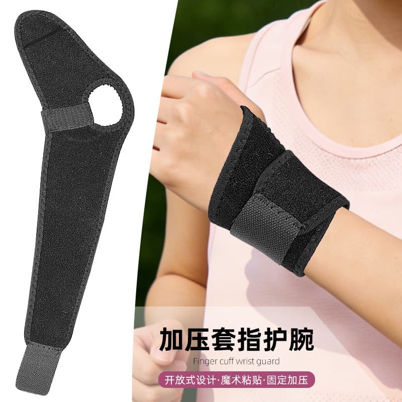 Novo estilo verão pressurizado esportes polegar fivela pulseira respirável suor-absorvente basquete enrolamento olho aju