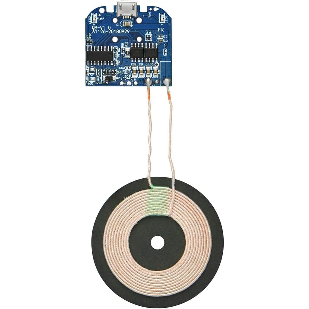 Placa de Circuito PCBA para Carregador Sem Fio Gikfun Qi, Bobina de Carregamento Sem Fio, Porta Micro USB, DIY EK1854
