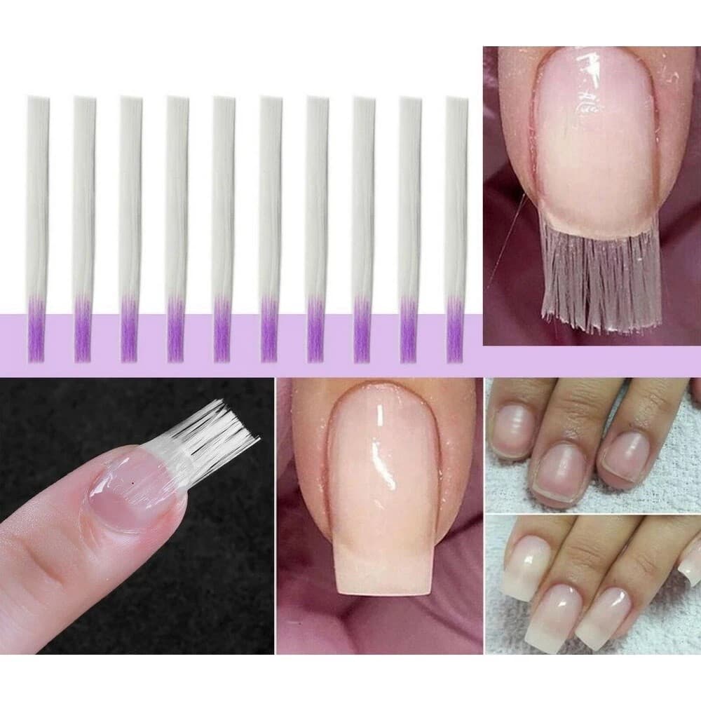 Fibra De Vidro Cortada 25 unidades Unhas De Fibra Fio A Fio