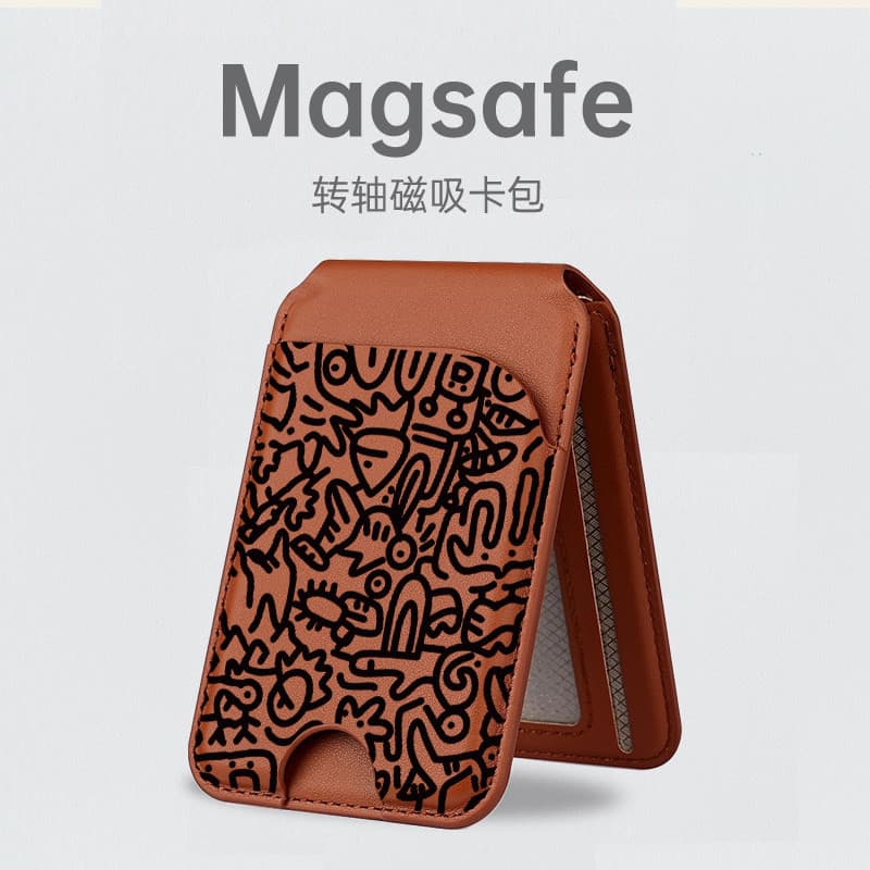 carteira magsafe Suporte para cartão de eixo rotativo magnético Fullton magsafe adequado para Apple 16Promax Capa de tel