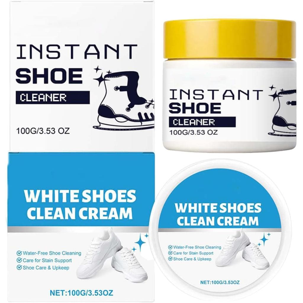 Limpador de Sapatos Suave Sem Enxágue e Creme Clareador, Pasta de Limpeza para Sapatos Brancos, Limpador Instantâneo de