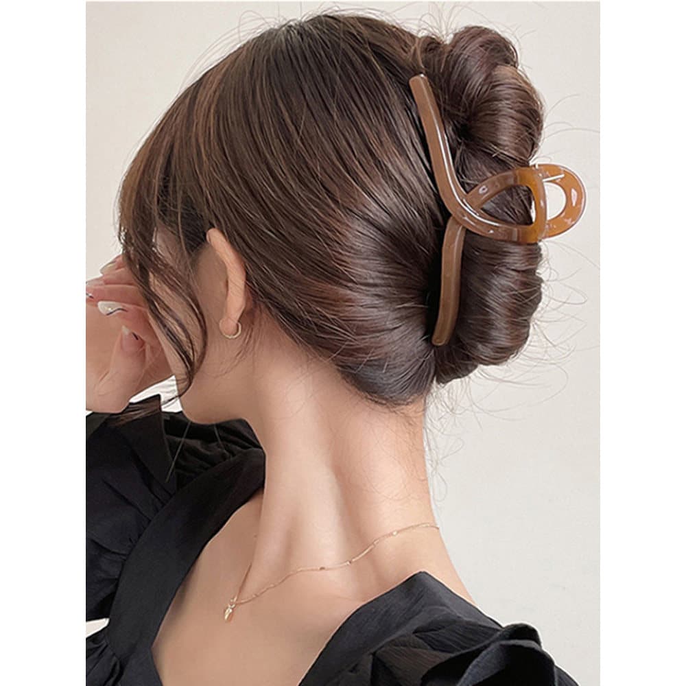 Grande personagem Grab clip feminino outono inverno novo estilo High-End volta cabeça versão coreana preto elegante plac