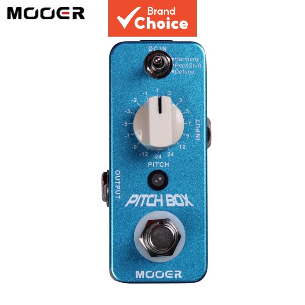 MOOER Pitch Box Efeito compacto para guitarra elétrica Pedal de arremesso Mudança de harmonia Detune 3 modos de efeitos