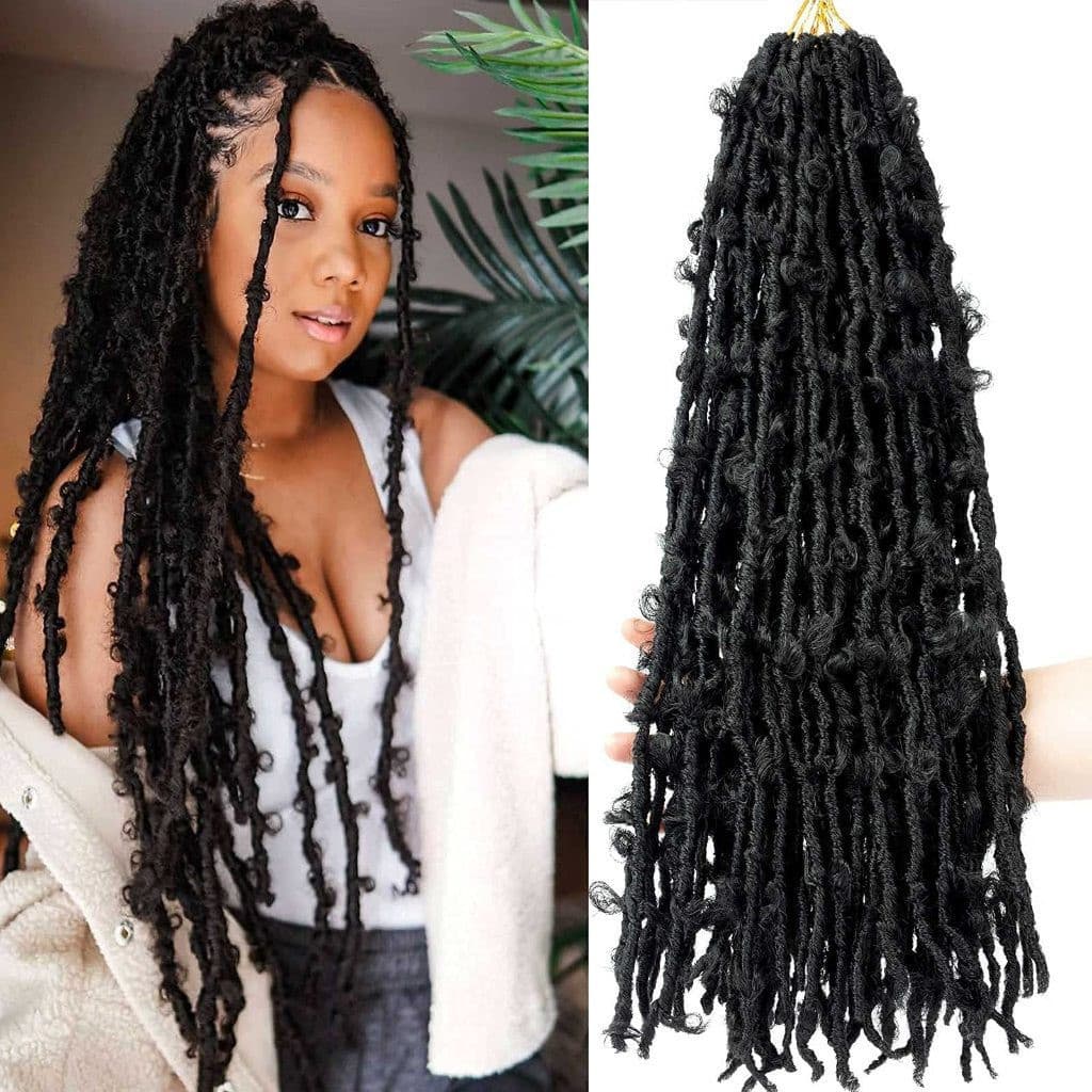 60cm Crochê De Borboleta Locs , Pré-Lavado Para Mulheres Negras 12strands/75g