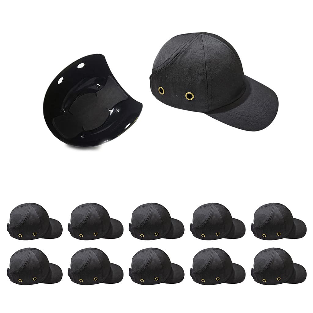 Bone com Capacete EPI Kit 10 Uni Obra Segurança do Trabalho Casquete Protecao Construcao Oficina Reparo Servico