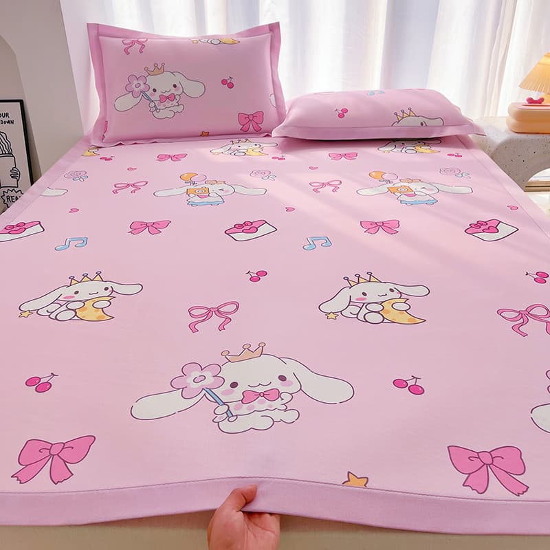 2025 novo estilo Sanrio gelo seda legal esteira conjunto de três peças verão dormitório estudante único sentimento fresc