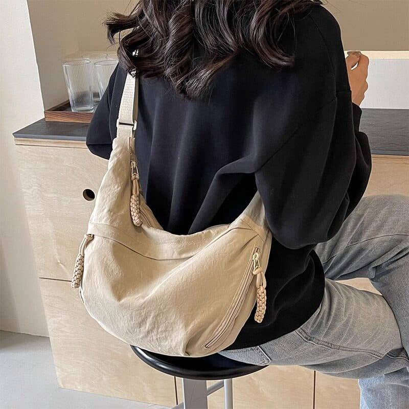 bolsa transversal feminino Bolsa Saco de bolinho feminino saco do mensageiro saco de bolinho grande capacidade Commuter