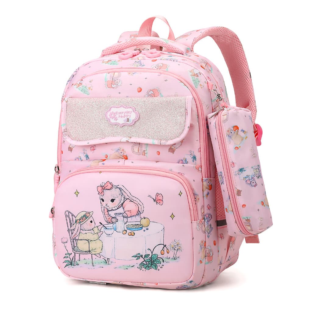 Meninas mochilas escolares primeiro a terceira série estudantes do ensino fundamental reduzir carga cume proteção Ultra-