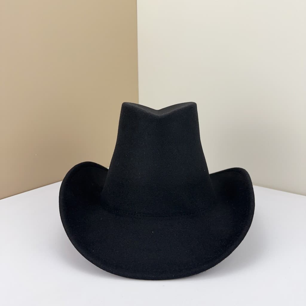 Chapéu superior de lã ondulado de cor sólida britânico mágico britânico Retro Jazz chapéu Casual All-Match chapéu de lã