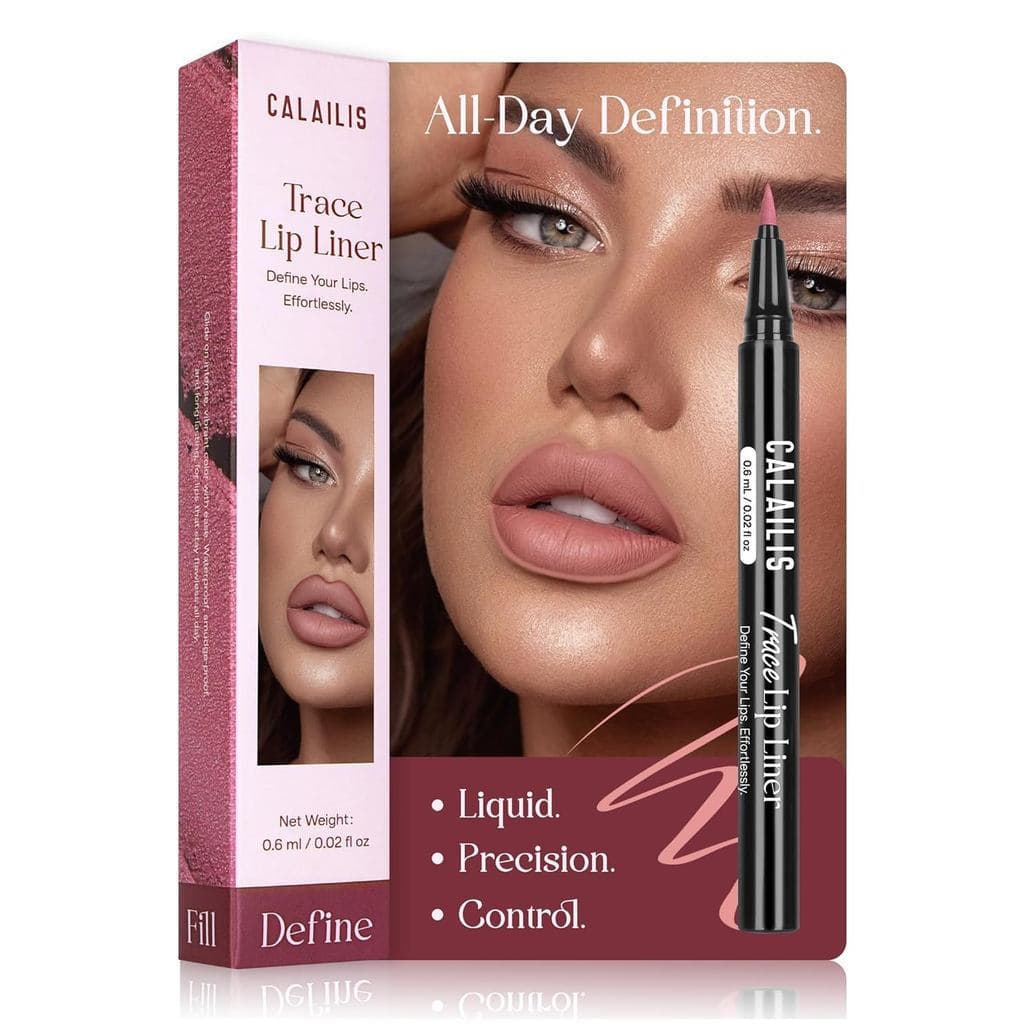CALAILISLipLiner, Lápis Delineador Labial Líquido de Longa Duração, À Prova D'Água e Resistente a Borrões, Delineador La