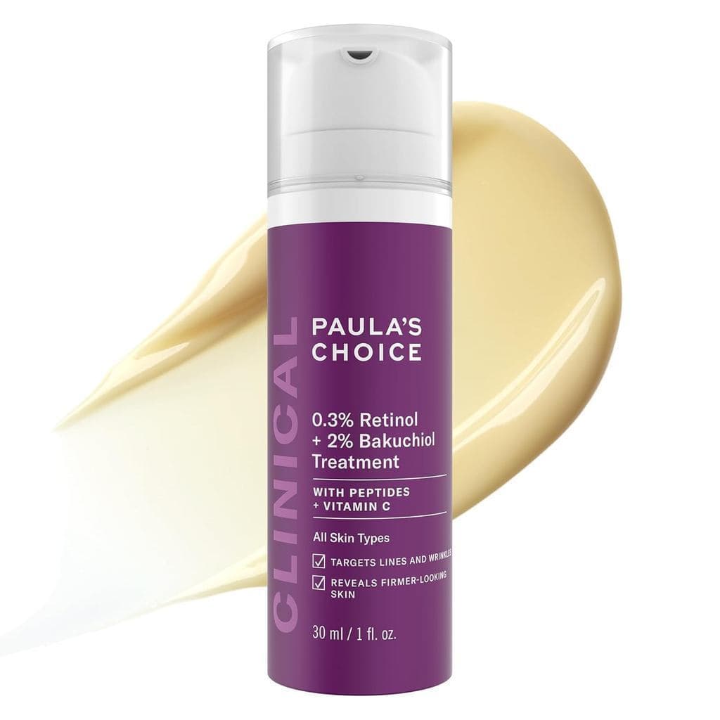 Paula'sChoice CLINICAL 0,3% Retinol + 2% Bakuchiol Sérum Facial de Tratamento, Sérum Antienvelhecimento para o Rosto com