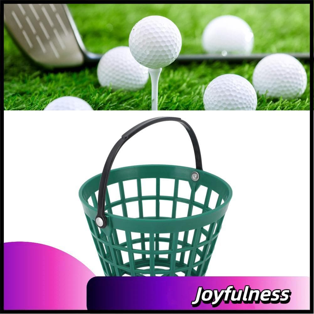 Joyfulness-br joyness-br VGEBY Bola Cesta Balde de armazenamento Recipiente Bola de golfe com alça Nylon Plástico Verde