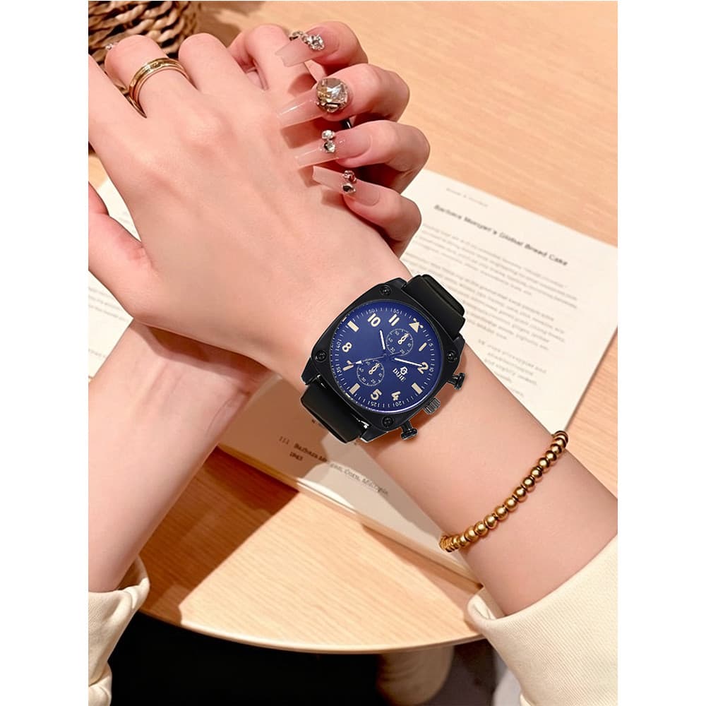 Moda Casual na moda relógio de Silicone masculino feminino novo estilo de venda quente relógio de quartzo luminoso All-m