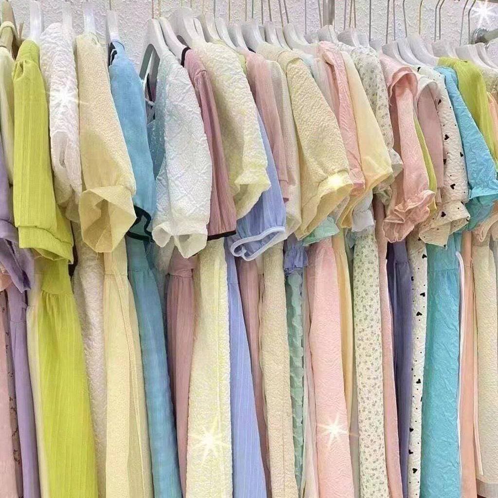 Treze linhas estilo coreano cor brilhante vestido Floral roupas femininas cintura estreita mais magro olhar coreano saia