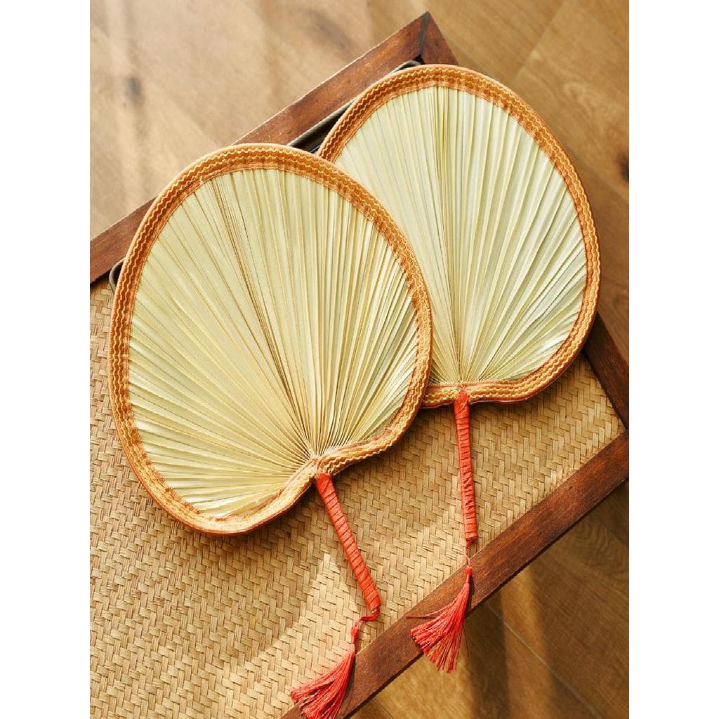 Tradicional uma folha borda da folha de palmeira grande ventilador do plutônio ventilador de mão Retro nostálgico objeto