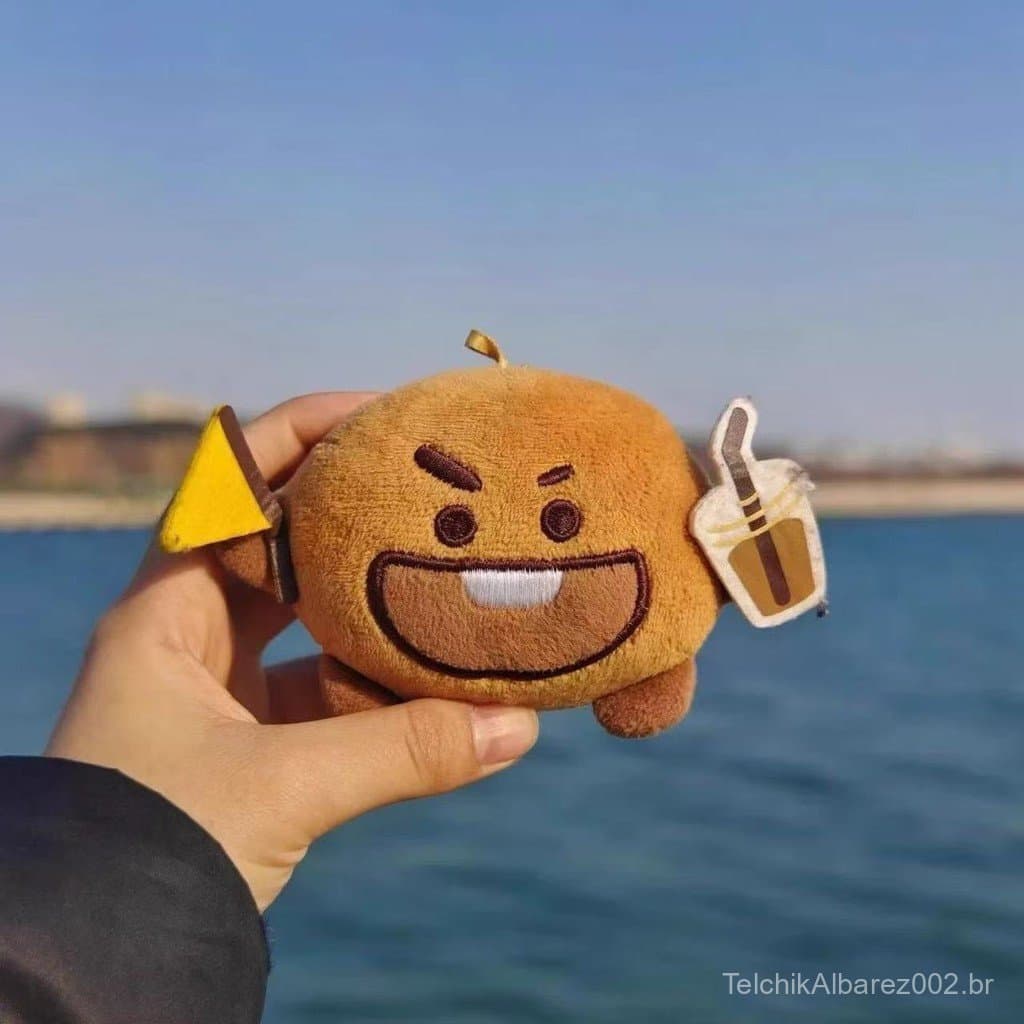 Kpop Idol Suga Shooky Boneca De Pelúcia Chaveiro Com Pingente