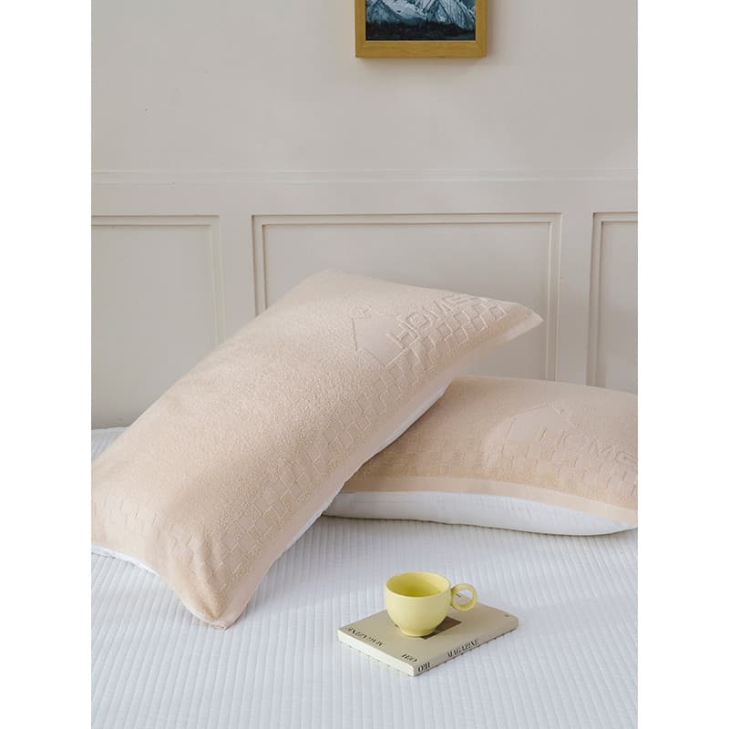Um preguiçoso antiquado algodão puro algodão Terry fronha par macio respirável fronha toalha 52*78cm285g