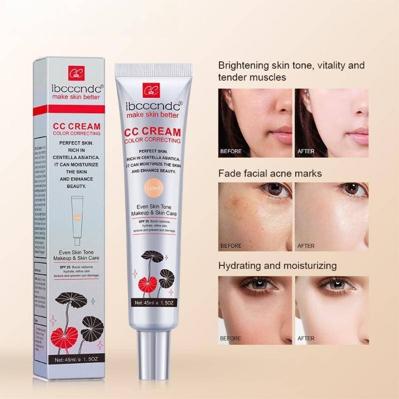 [gongj] 1 Pcs Cobertura Completa Base De Cosméticos Cc Creme Para Rosto Corretivo Maquiagem Fundação Feminino Umidade