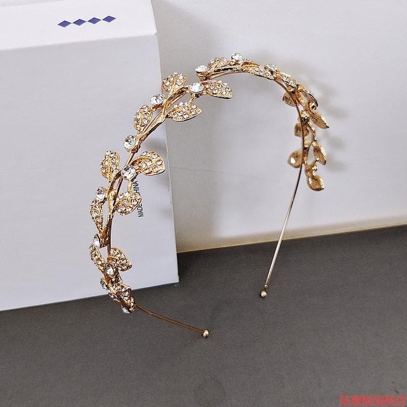 Desempenho festa desempenho estilo aniversário Mori folhas strass imprensa acessórios para o cabelo atmosférico acessóri